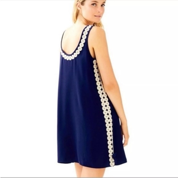 Lilly Pulitzer Stella Navy Mini Shift Dress - Picture 3 of 11